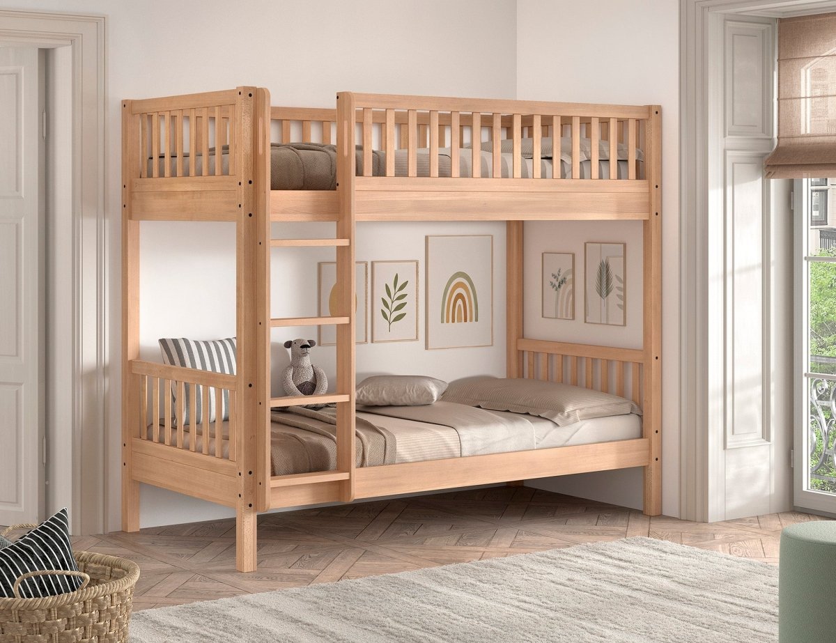VIPACK-Lit Superposé Seda – 90 x 200 Cm – En Hêtre Naturel