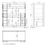 VIPACK - Lit Superposé Triple SCOTT 90x200cm Blanc - Les Petits