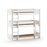 VIPACK - Lit Superposé Triple SCOTT 90x200cm Blanc