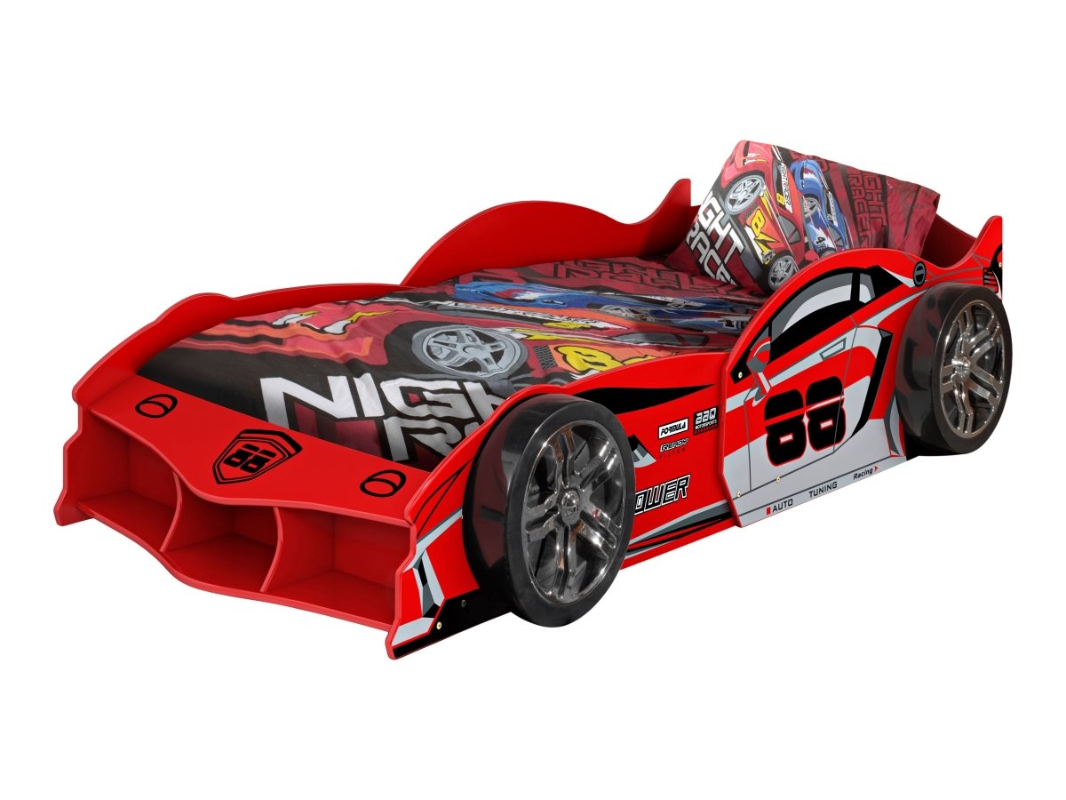 VIPACK - Lit Voiture Max 90 X 200cm Rouge