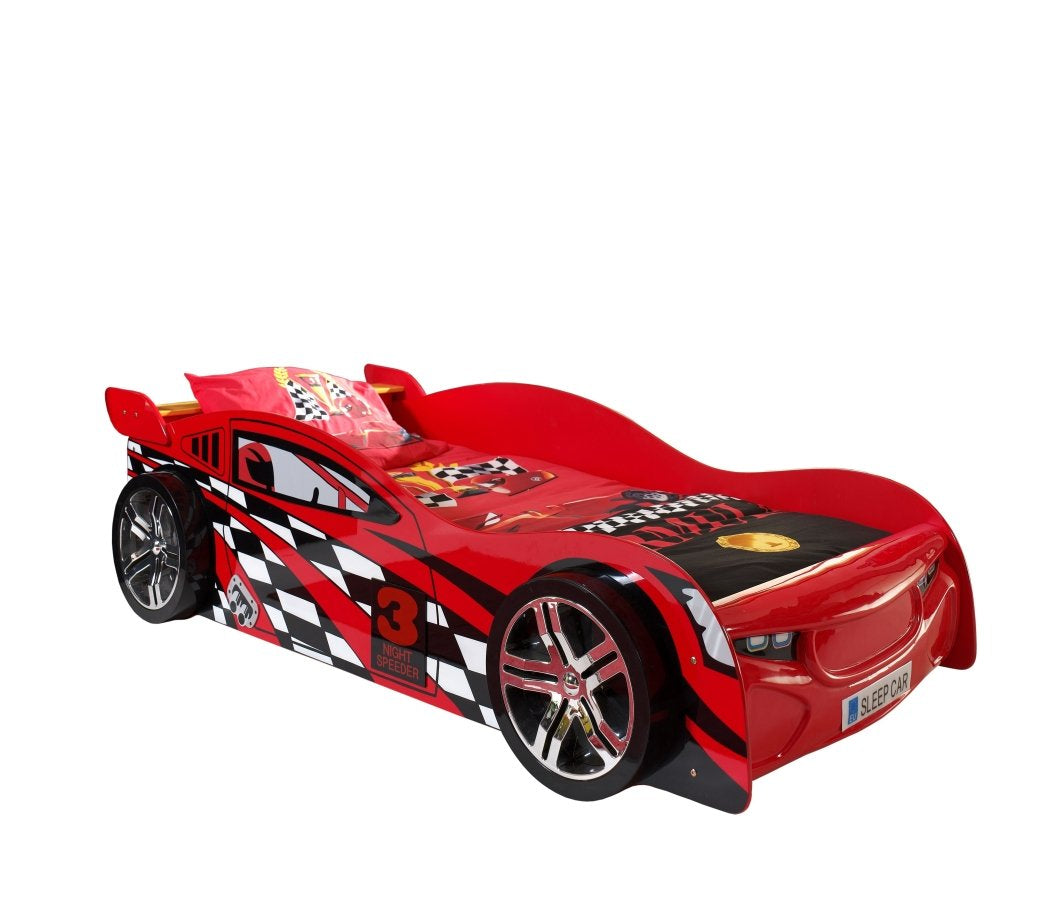 VIPACK - Lit Voiture NIGHT SPEEDER 90 X 200cm Rouge