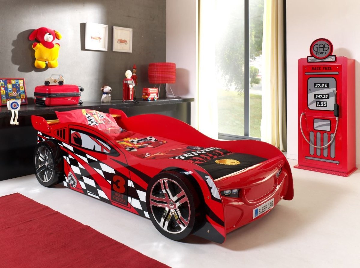 VIPACK | Lit Auto NIGHT SPEEDER 90 X 200cm Rood – Les Petits
