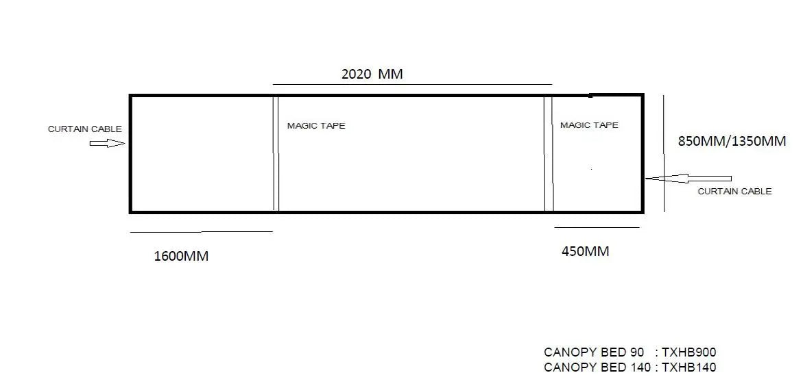 VIPACK - PINO Lit À Baldaquin 140 x 200 cm Blanc