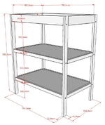VIPACK - Table À Langer DINO Anthracite