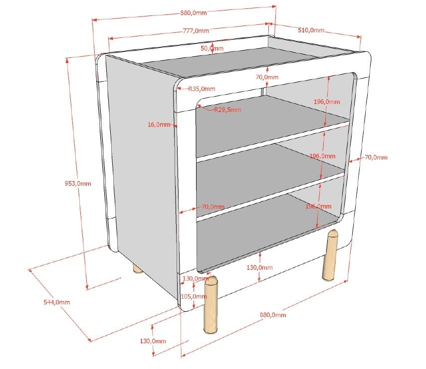 VIPACK - Table à Langer SMILE Blanc