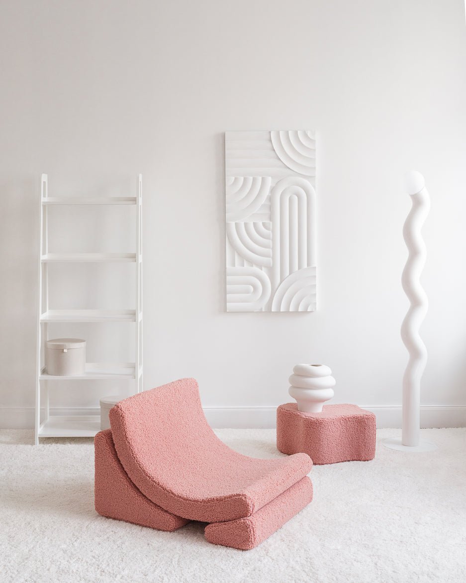 WIGIWAMA - Chaise Lune Molletonné - Rose Goyave