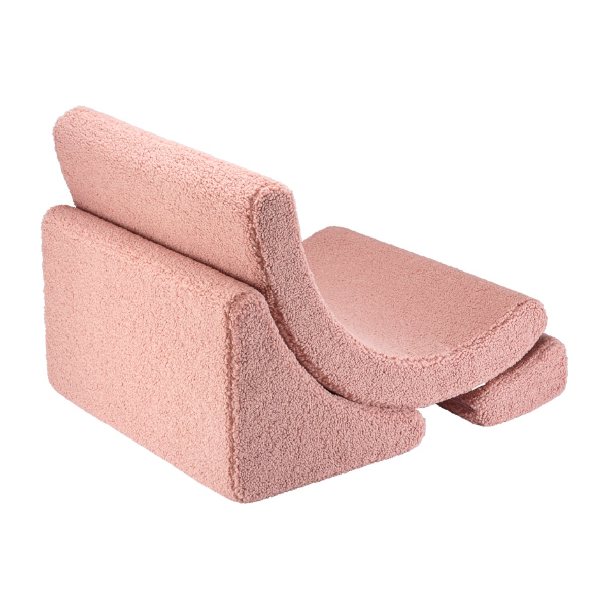 WIGIWAMA - Chaise Lune Molletonné - Rose Goyave