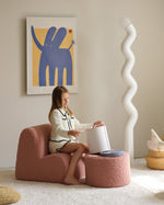 WIGIWAMA - Chaise Nuage Molletonné - Rose Goyave