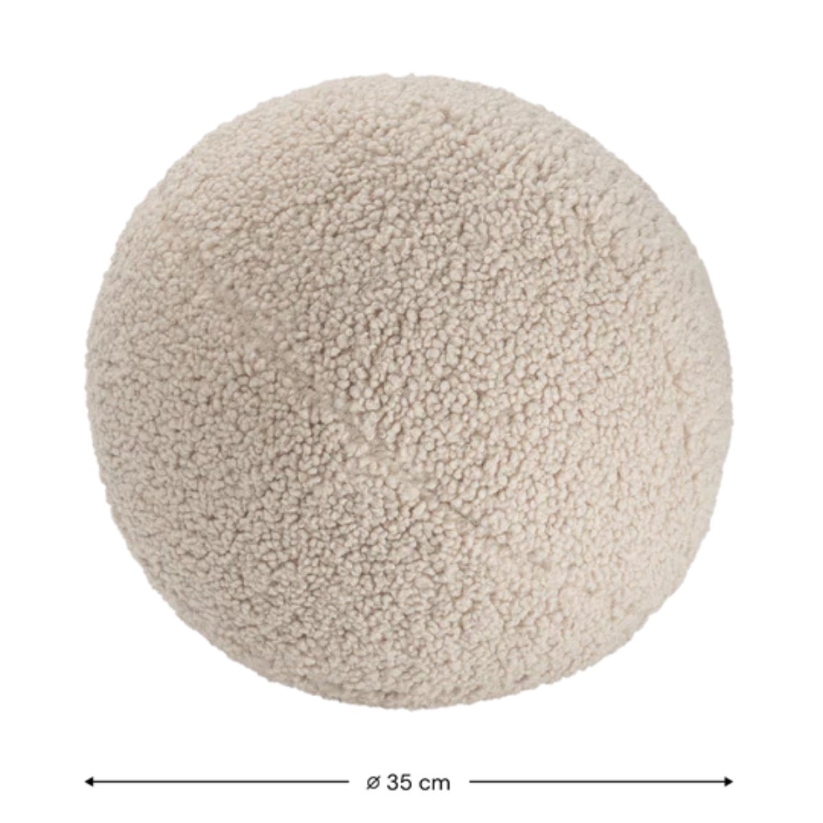 WIGIWAMA - Coussin Boule Molletonné - Biscuit