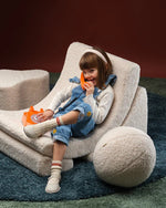 WIGIWAMA - Coussin Boule Molletonné - Blanc Crème