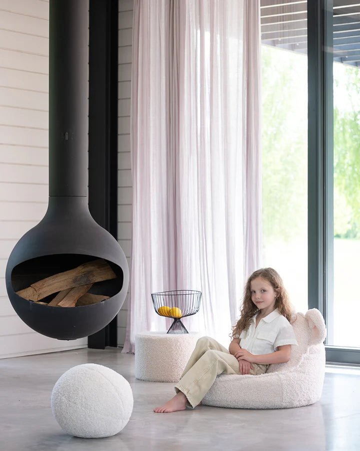 WIGIWAMA - Coussin Boule Molletonné - Blanc Crème