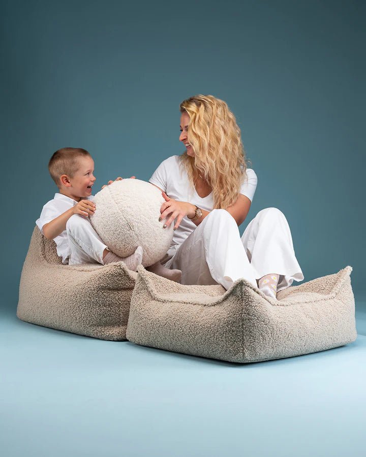 WIGIWAMA - Coussin Boule Molletonné - Blanc Crème