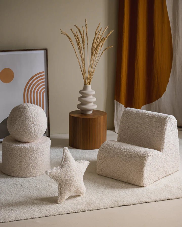 WIGIWAMA - Coussin Boule Molletonné - Blanc Crème