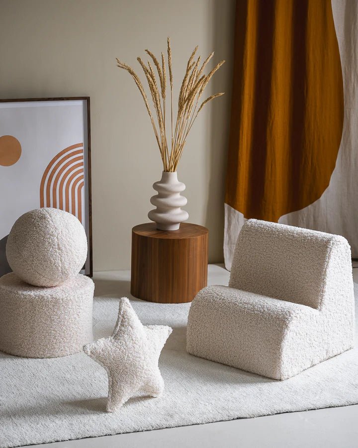 WIGIWAMA - Coussin Boule Molletonné - Blanc Crème