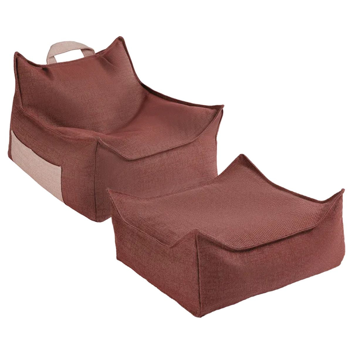 WIGIWAMA - Ensemble Pouf D'extérieur Grenade + Ottoman