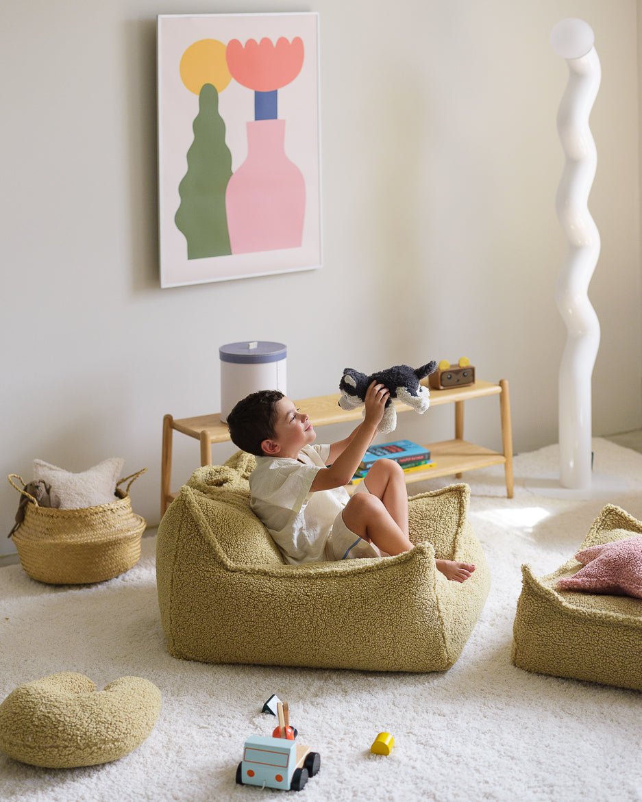 WIGIWAMA - Fauteuil Pouf Molletonné - Matcha