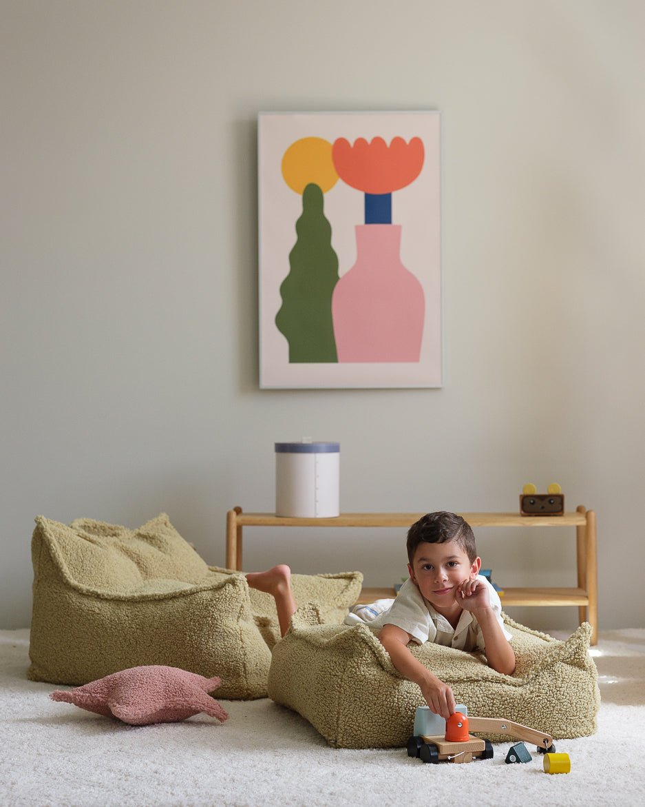 WIGIWAMA - Fauteuil Pouf Molletonné - Matcha