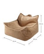 WIGIWAMA-Fauteuil Pouf Poire Caramel