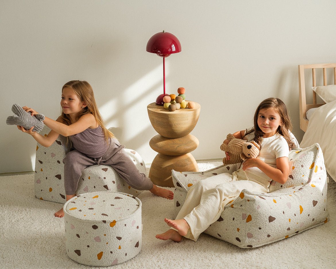 WIGIWAMA - Fauteuil Pouf Terrazzo - Marbre