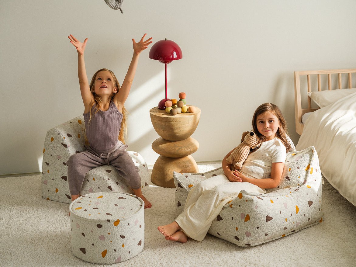 WIGIWAMA - Fauteuil Pouf Terrazzo - Marbre