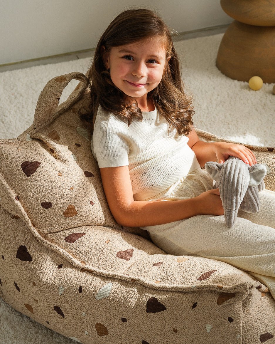 WIGIWAMA - Fauteuil Pouf Terrazzo - Sable