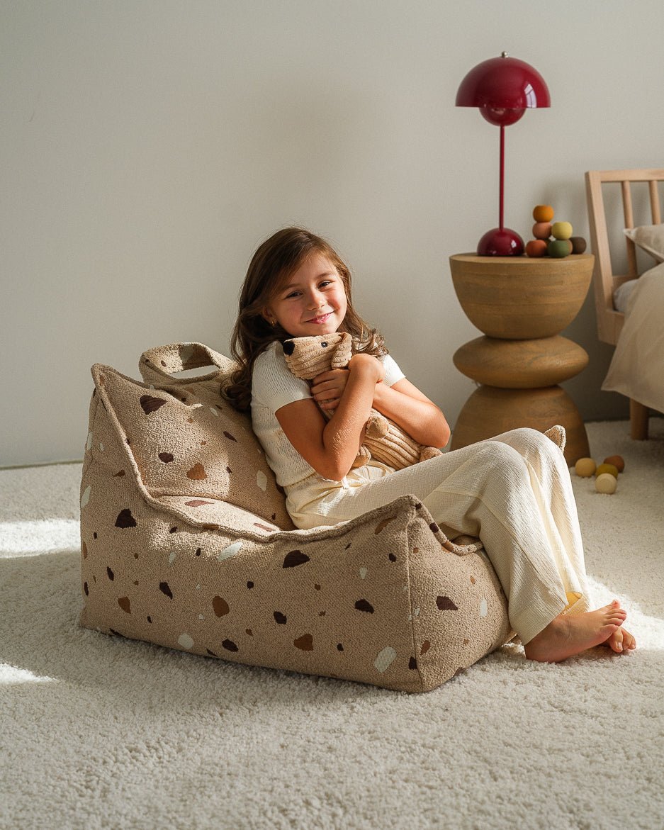 WIGIWAMA - Fauteuil Pouf Terrazzo - Sable