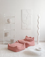 WIGIWAMA - Pouf Carré Molletonné - Rose Goyave