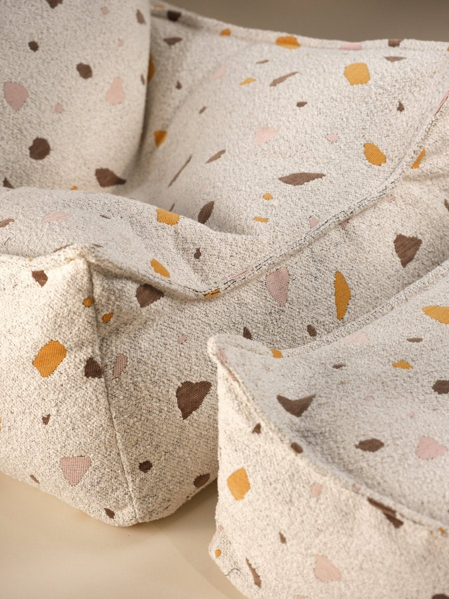 WIGIWAMA - Pouf Carré Terrazzo - Marbre