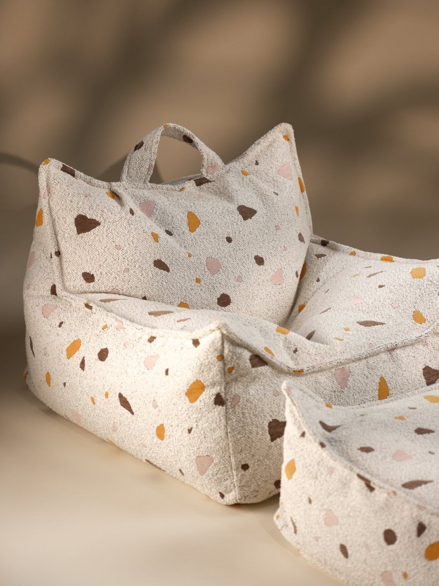 WIGIWAMA - Pouf Carré Terrazzo - Marbre