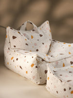 WIGIWAMA - Pouf Carré Terrazzo - Marbre