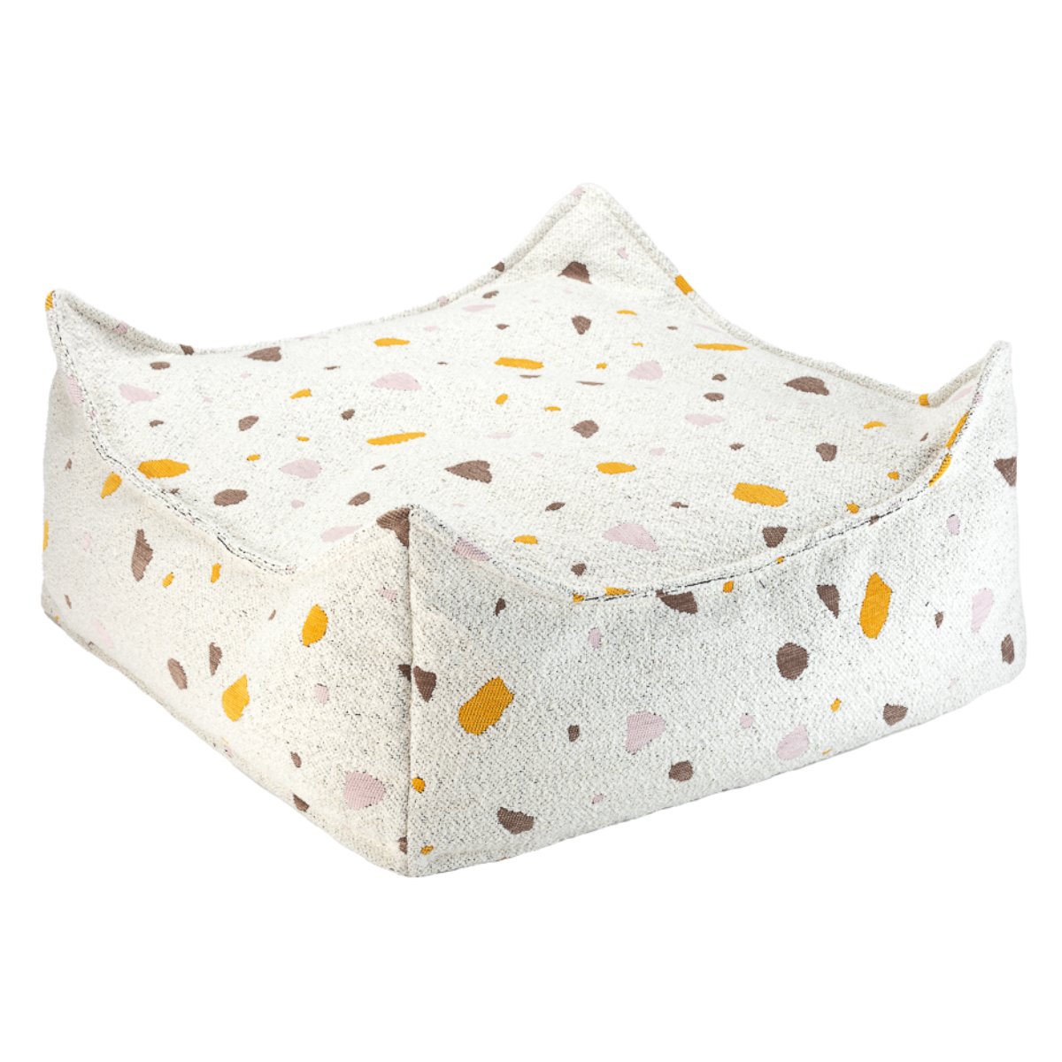 WIGIWAMA - Pouf Carré Terrazzo - Marbre