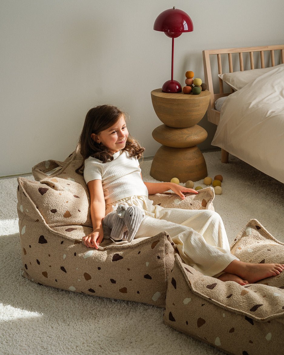 WIGIWAMA - Pouf Carré Terrazzo - Sable