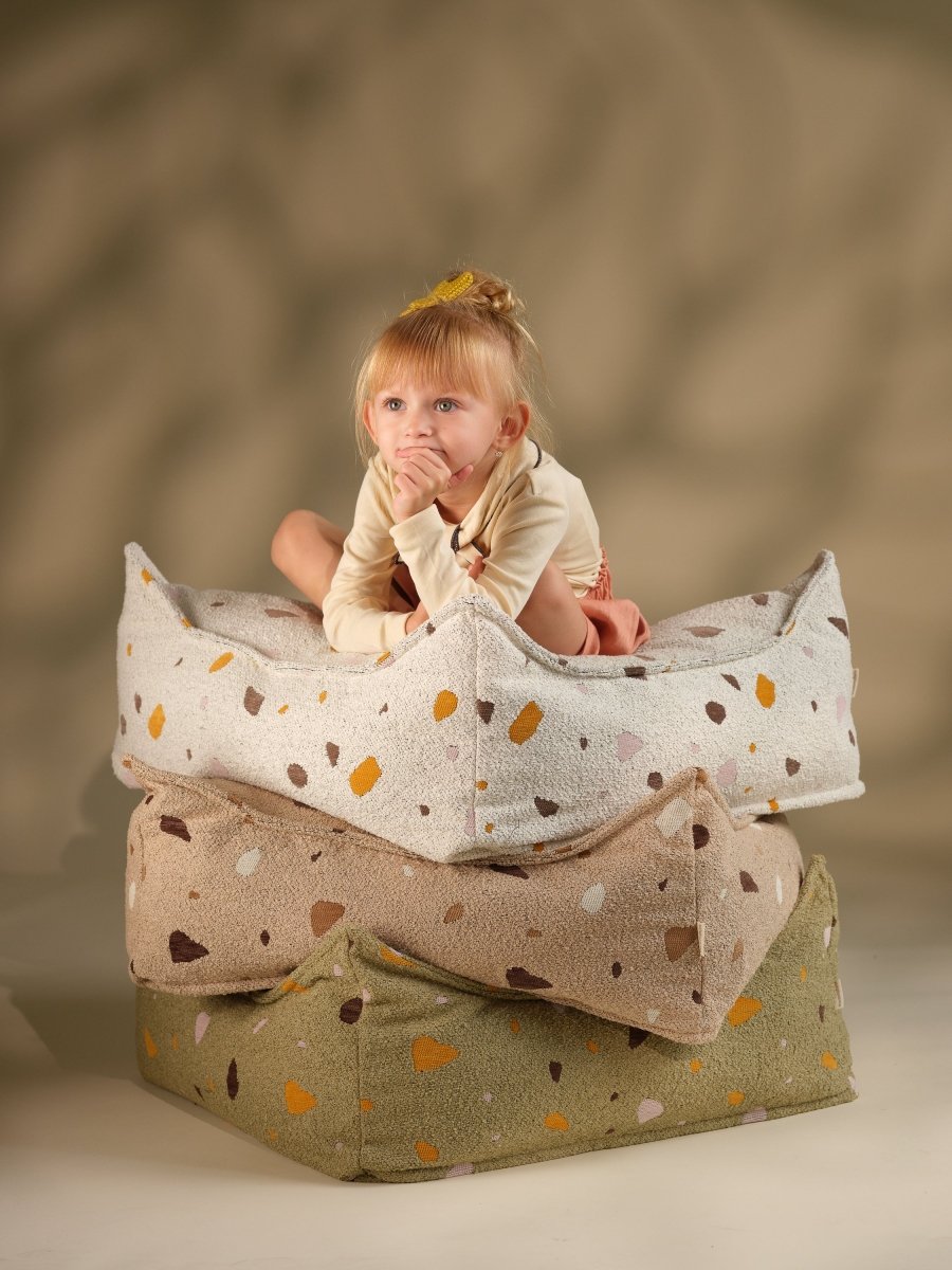 WIGIWAMA - Pouf Carré Terrazzo - Sable