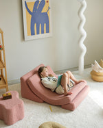 WIGIWAMA - Pouf Nuage Molletonné - Rose Goyave