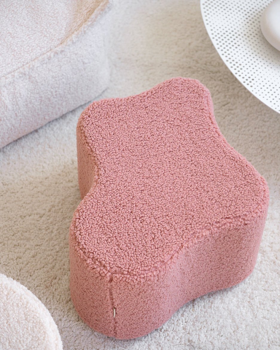 WIGIWAMA - Pouf Nuage Molletonné - Rose Goyave