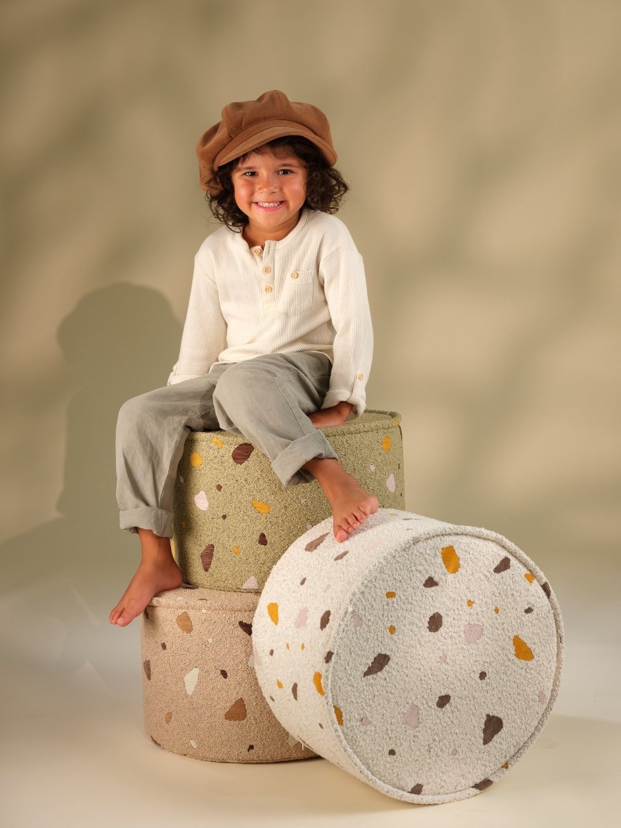 WIGIWAMA - Pouf Terrazzo - Marbre