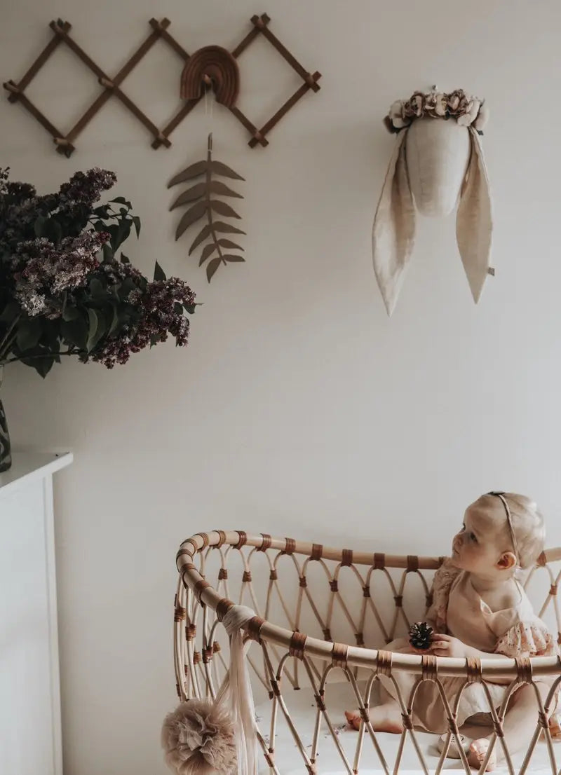 BERMBACH HANDCRAFTED - Lit Bébé Et Matelas En Rotin Emil