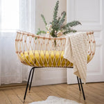 BERMBACH HANDCRAFTED - Lit Bébé Et Matelas En Rotin Emil