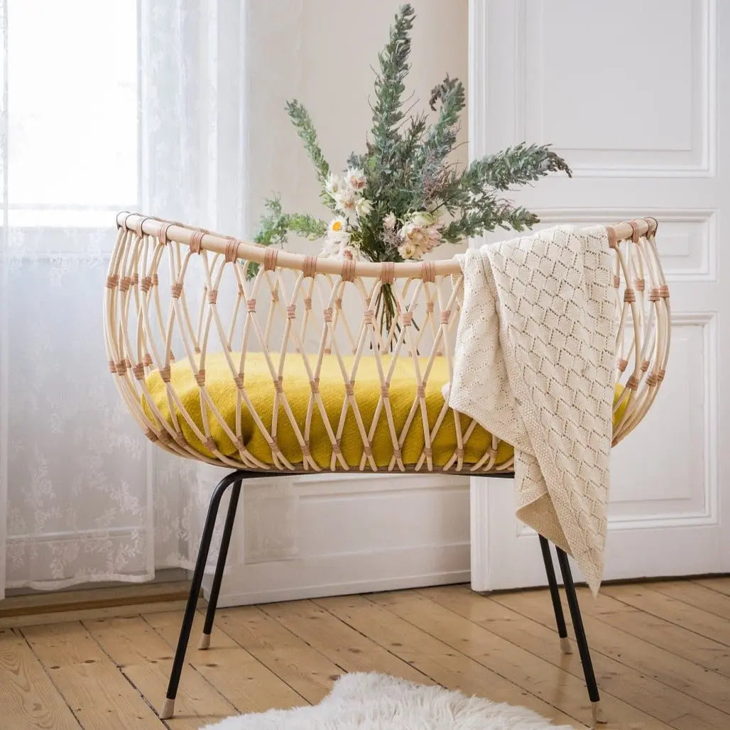 BERMBACH HANDCRAFTED - Lit Bébé Et Matelas En Rotin Emil