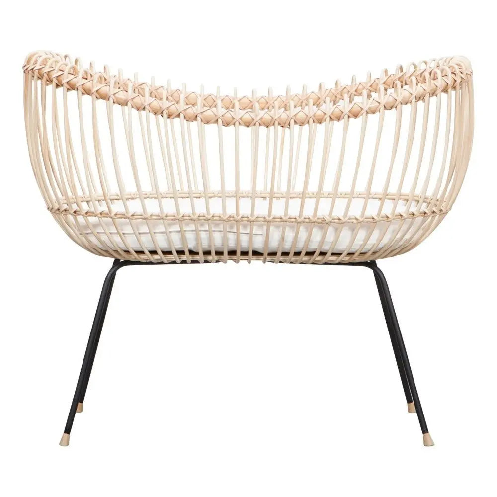 BERMBACH HANDCRAFTED - Lit Bébé Et Matelas En Rotin Lola