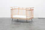 BERMBACH HANDCRAFTED - Lit Bébé Et Matelas Paul Rattan Evolutive