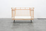 BERMBACH HANDCRAFTED - Lit Bébé Et Matelas Paul Rattan Evolutive