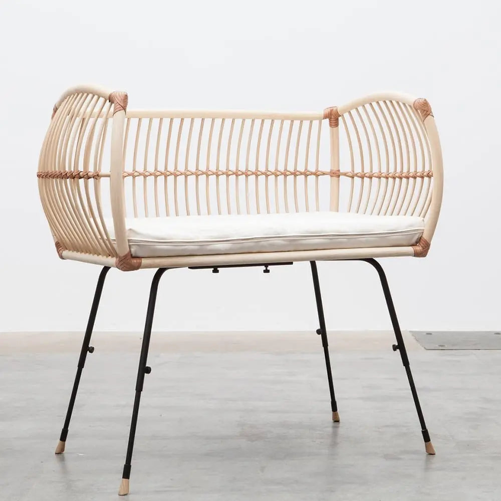 BERMBACH HANDCRAFTED - Lit Cododo Et Matelas En Rotin Martha