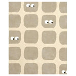 BLEUU - STUDIO - Tapis Enfant Bidules Beige 100 x 130 Cm