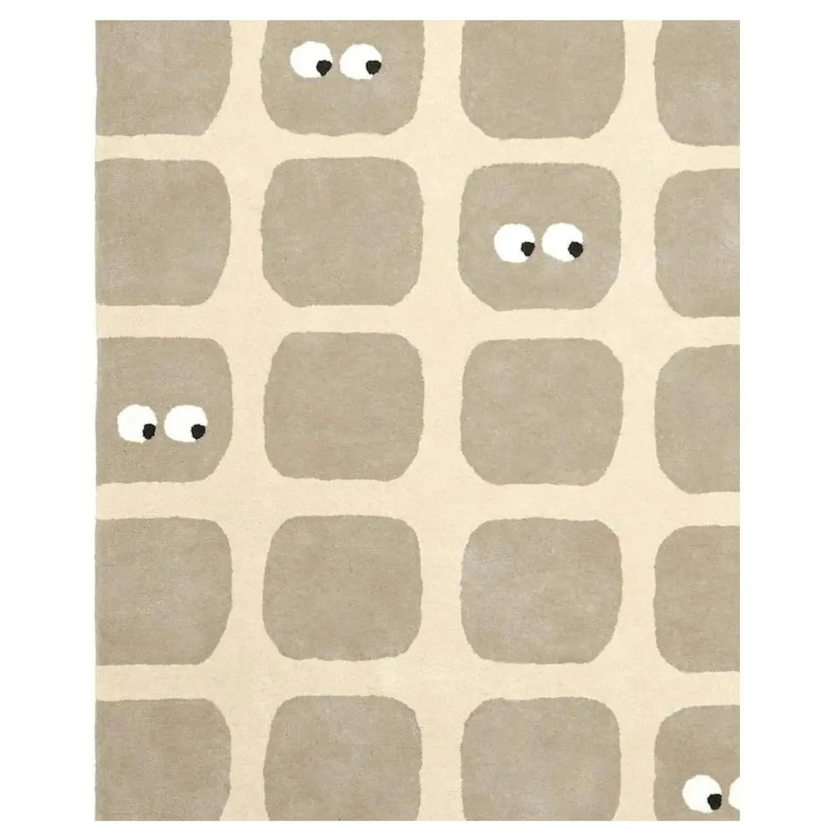 BLEUU - STUDIO - Tapis Enfant Bidules Beige 100 x 130 Cm