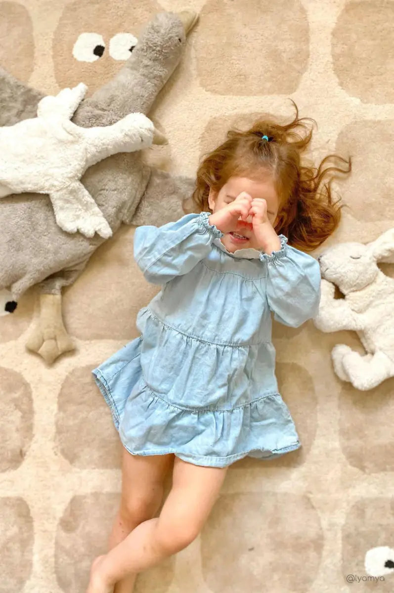 BLEUU - STUDIO - Tapis Enfant Bidules Beige 120 x 170 Cm