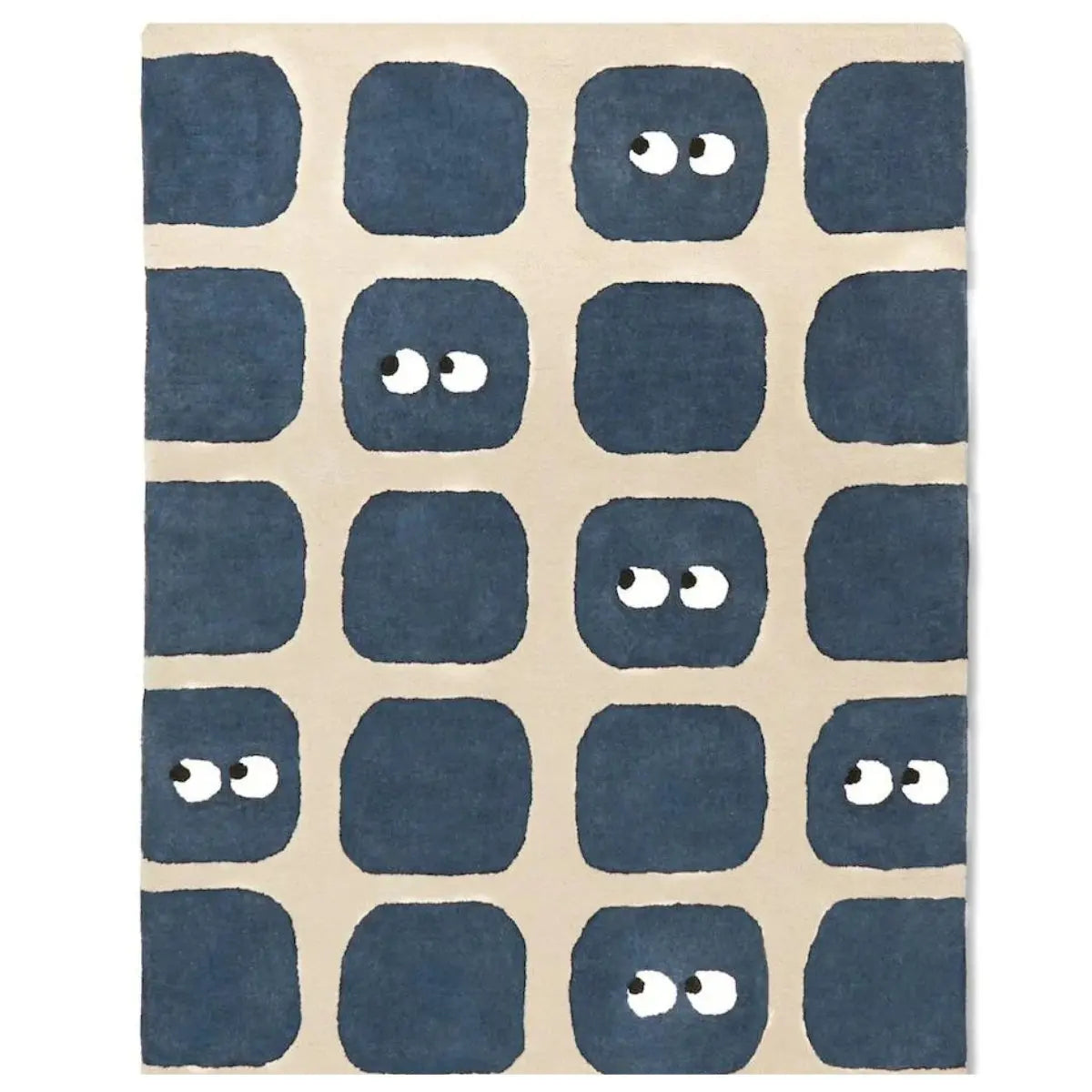 BLEUU - STUDIO - Tapis Enfant Bidules Marine 100 x 130 Cm