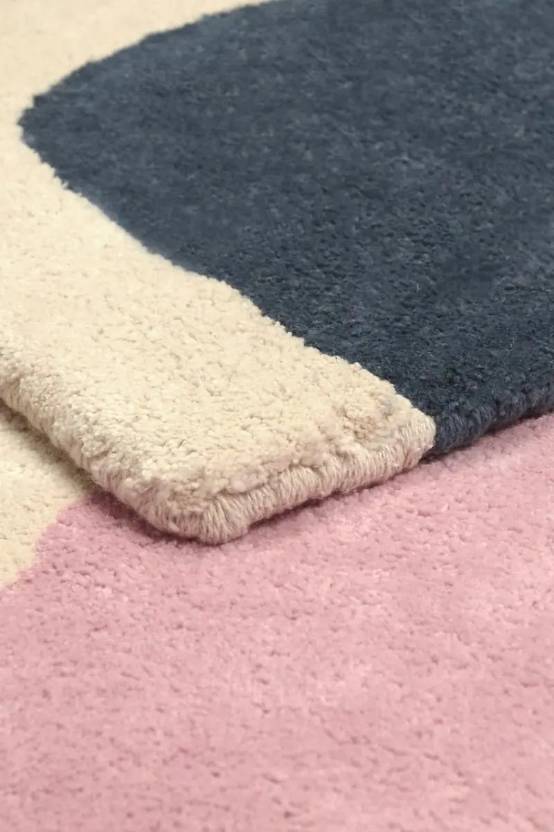 BLEUU - STUDIO - Tapis Enfant Bidules Rose 100 x 130 Cm