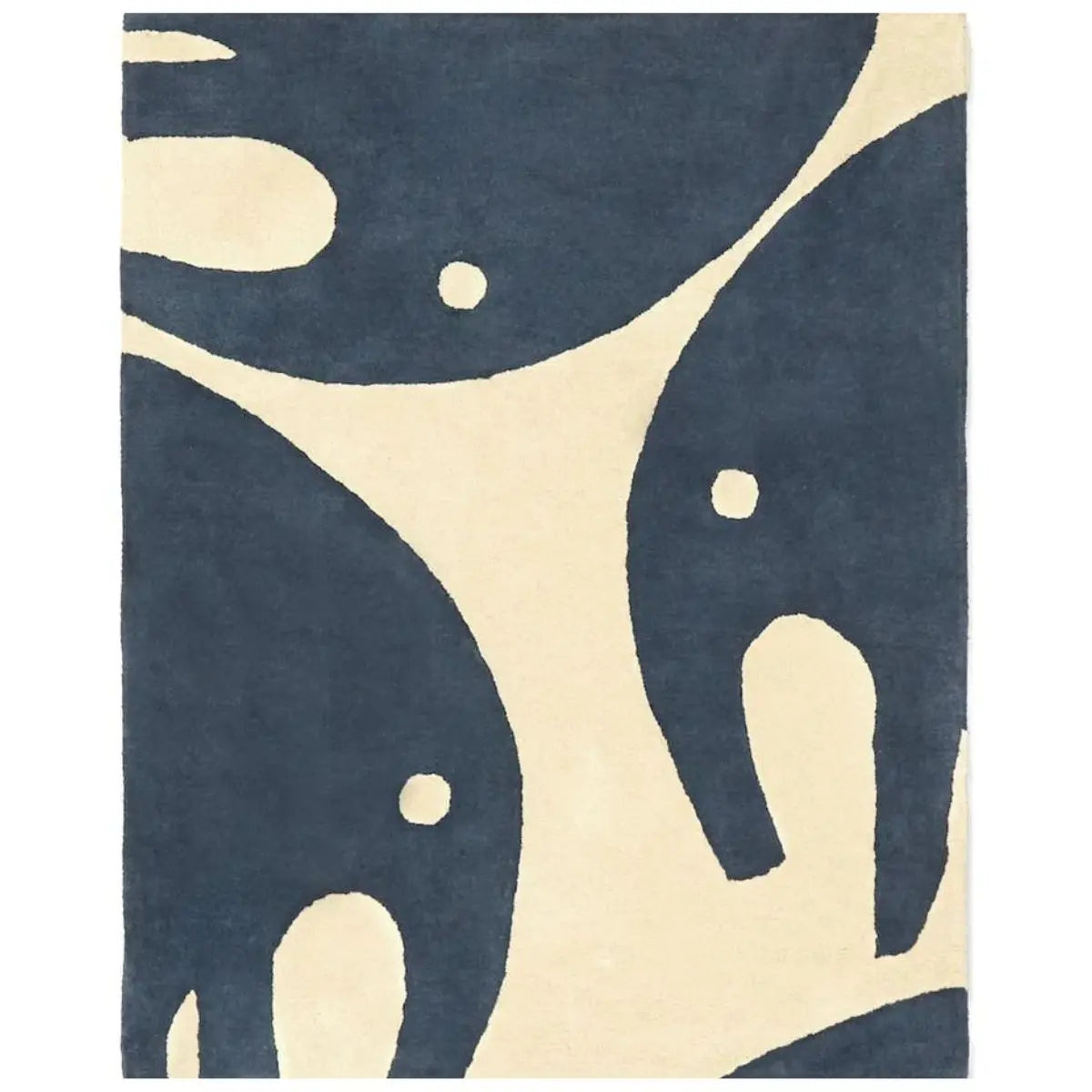 BLEUU - STUDIO - Tapis Enfant Elephant Marine 100 x 130 Cm