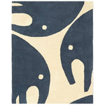 BLEUU - STUDIO - Tapis Enfant Elephant Marine 100 x 130 Cm